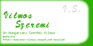 vilmos szeremi business card