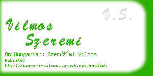 vilmos szeremi business card